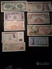 banconote n 9 EQUADOR,SUDAN,NICARAGUA,CINA ecc