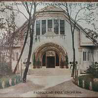 Cartolina Biennale di Venezia 1909 Padiglione Ungh