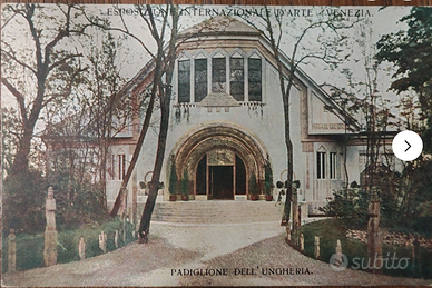 Cartolina Biennale di Venezia 1909 Padiglione Ungh