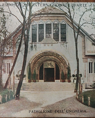 Cartolina Biennale di Venezia 1909 Padiglione Ungh