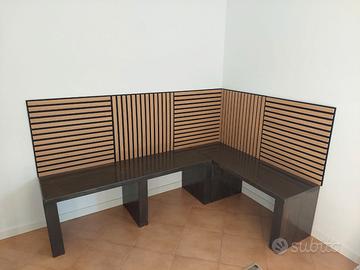 Panca angolare legno massello - personalizzabile