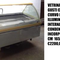 VETRINA GELATI 18 GUSTI CON VETRO CURVO