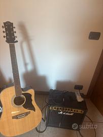 Cihitarra eko e amplificatore marshall