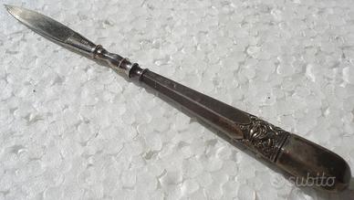 ANTICO TAGLIACARTE FINE META’ 800 ARGENTO 800 /47