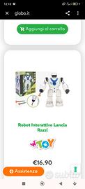 Robot interattivo spara razzi