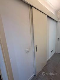 Porta scorrevole esterno muro bianca - 211x73 cm