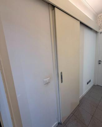 Porta scorrevole esterno muro bianca - 211x73 cm