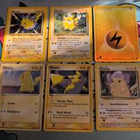 carte Pokemon Pikachu vintage + energia holo