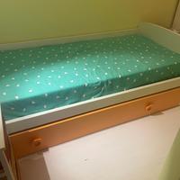 Letto singolo con sexondo letto estraibile