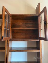 Libreria noce massello