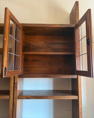 Libreria noce massello