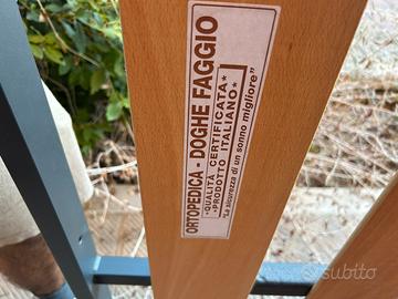 Rete matrimoniale ortopedica a doghe in faggio