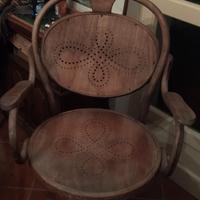 Sedia girevole in legno 