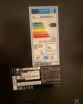 TV LG 43 Pollici Smart Full Hd