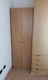 armadio 2 ante armadietto ripiani