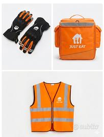 Kit Completo Rider Just Eat (zaino,guanti e gilet)