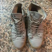 Snekers leather Crown col. Bianco sporco n44