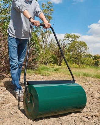 Rullo da giardino per livellare e compattare il te