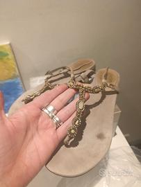 sandalo gioiello scamosciato 41