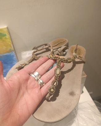 sandalo gioiello scamosciato 41