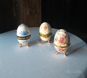 uova decorate in porcellana 