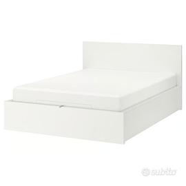 Letto matrimoniale contenitore, bianco, 140x200