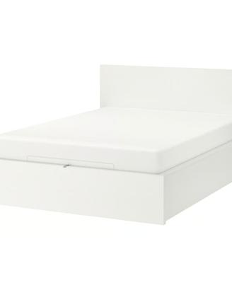 Letto matrimoniale contenitore, bianco, 140x200