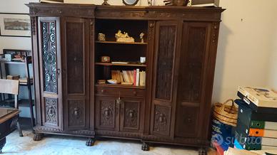 Libreria +Tavolo  combinato Stile NeoRinacimentale