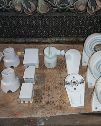 Materiale Elettrico d'Epoca in Porcellana