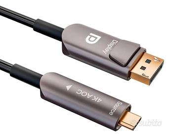 CAVO DISPLAYPORT - USB TIPO C 3.1 FIBRA 15 METRI