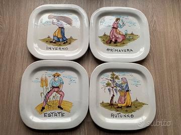 Piatti decorativi 4 stagioni