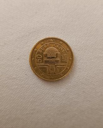 50 Centesimi Austria 2002 da collezione