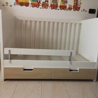 Lettino/sponda/tessile Ikea + materasso Eminflex