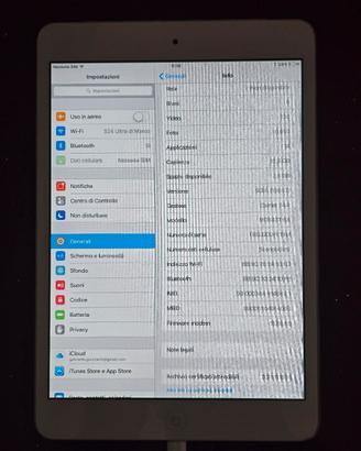 Apple iPad mini 16GB wifi+cellular A1455 bianco