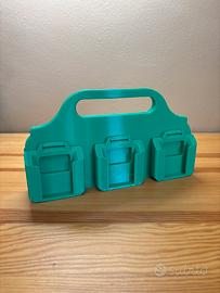 Porta batterie Parkside verde 6x20V in PETG strong