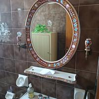 Specchio da bagno Capodimonte più set completo