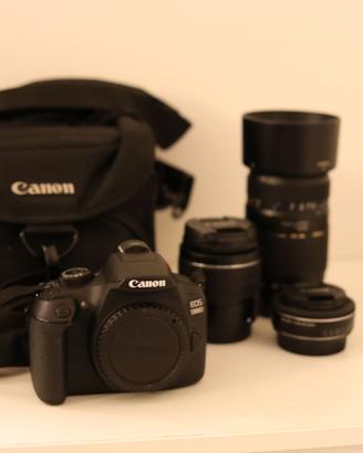 Kit fotografico Canon EOS 1300D completo (descr.)