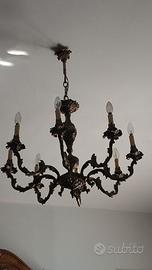 Lampadario in bronzo
