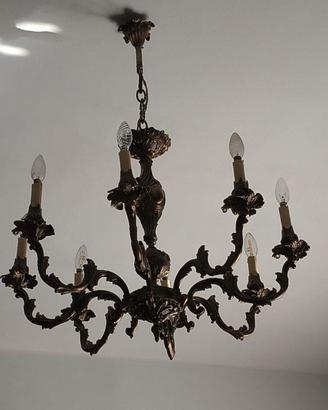 Lampadario in bronzo