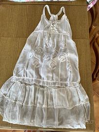 Completo blusa e gonna beige