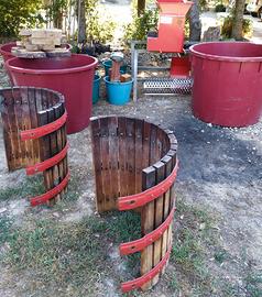 kit vendemmia, torchio e pressa, deraspatrice uva