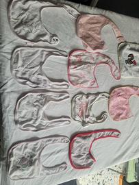Set di 12 bavaglini  per neonati 