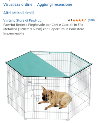 recinto modulare per animali piccola taglia