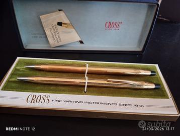 Penna e matita Cross placcate oro