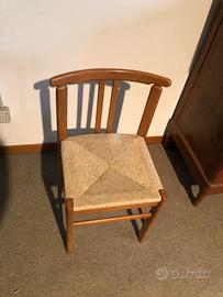 Sedia con seduta in paglia