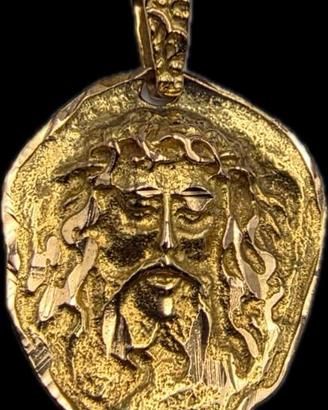 CIONDOLO VISO CRISTO ORO