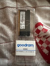 RAM DDR5 SODIMM 8GB 5600MHz