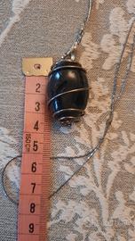 collana con ciondolo in ossidiana 