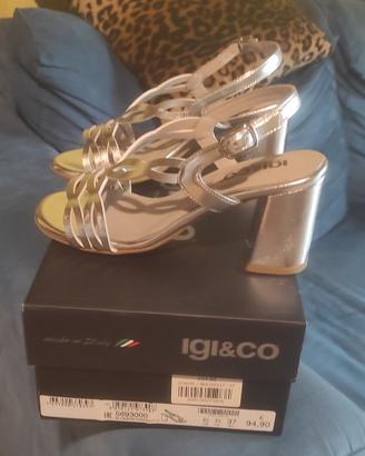 sandali donna argento 37