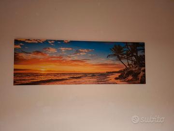 Quadro moderno spiaggia al tramonto - stile canvas